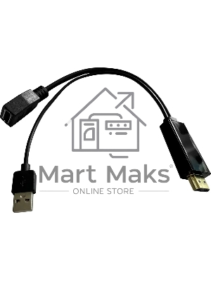 Переходник Buro HDMI (m)/DisplayPort (f) черный (BU-HDMI(M)-DP(F))
