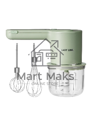 Миксер аккумуляторный Galaxy Line GL 2234, зеленый, ручной, 50 Вт