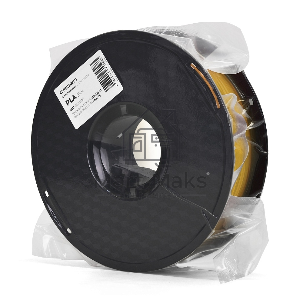 Филамент Crown Micro CM-FILPLAS007Gd PLA Silk 1.75 1кг золотой