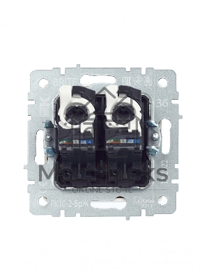 Розетка компьютерная двойная IEK BRITE РК10-2-БрЖ кат.5E RJ45 жемчуг