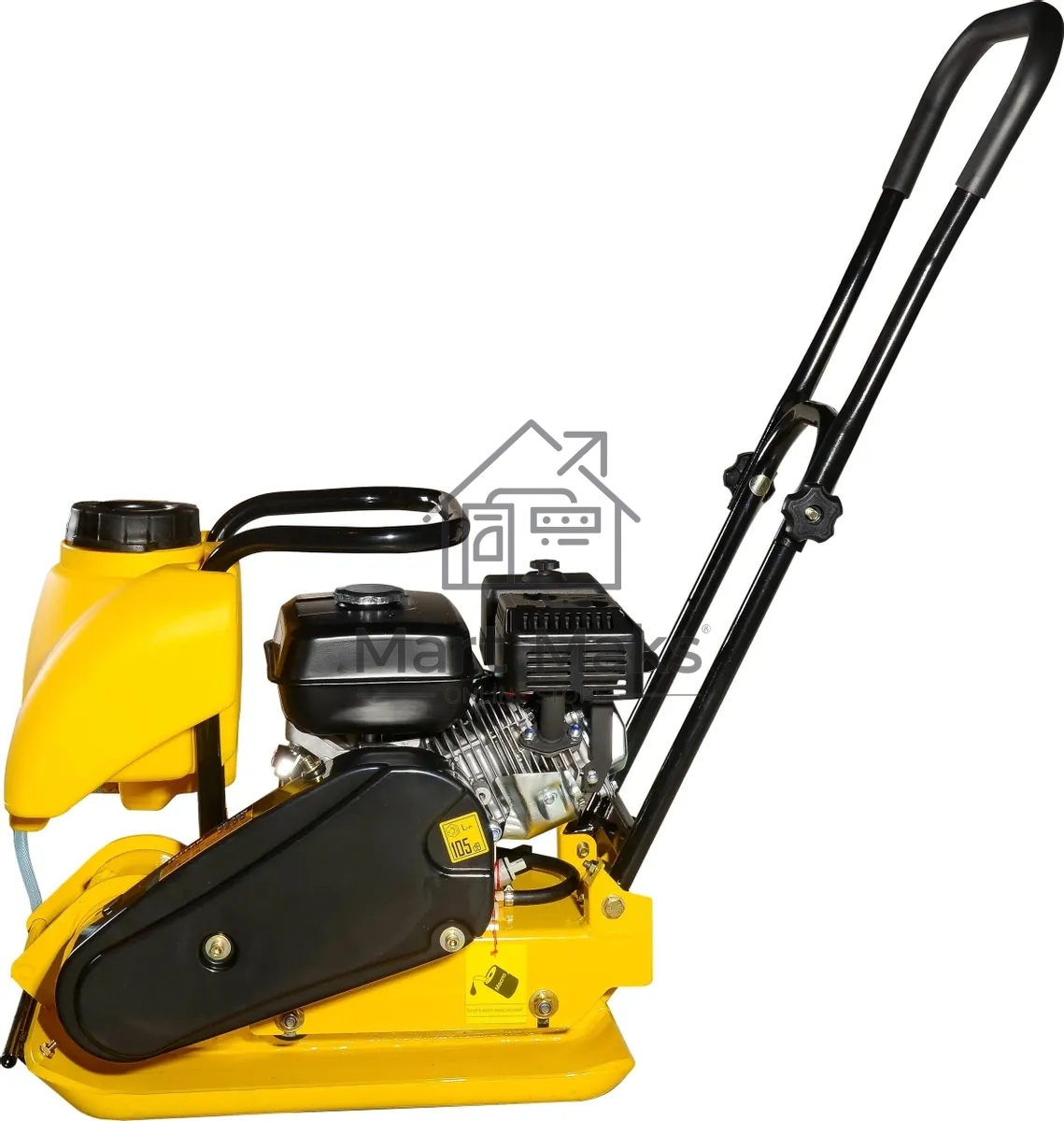 Виброплита бензиновая Huter VP-90W 3.6 л, 4800 Вт, 6.5 л.с, 25 кН, подошва 580x500 мм, 1050 м²/ч
