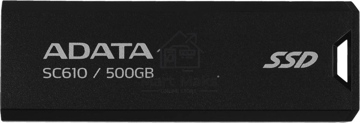 Внешний SSD ADATA SC610, 500Gb, USB Type-A, R/W 550/500 Mb/s черный