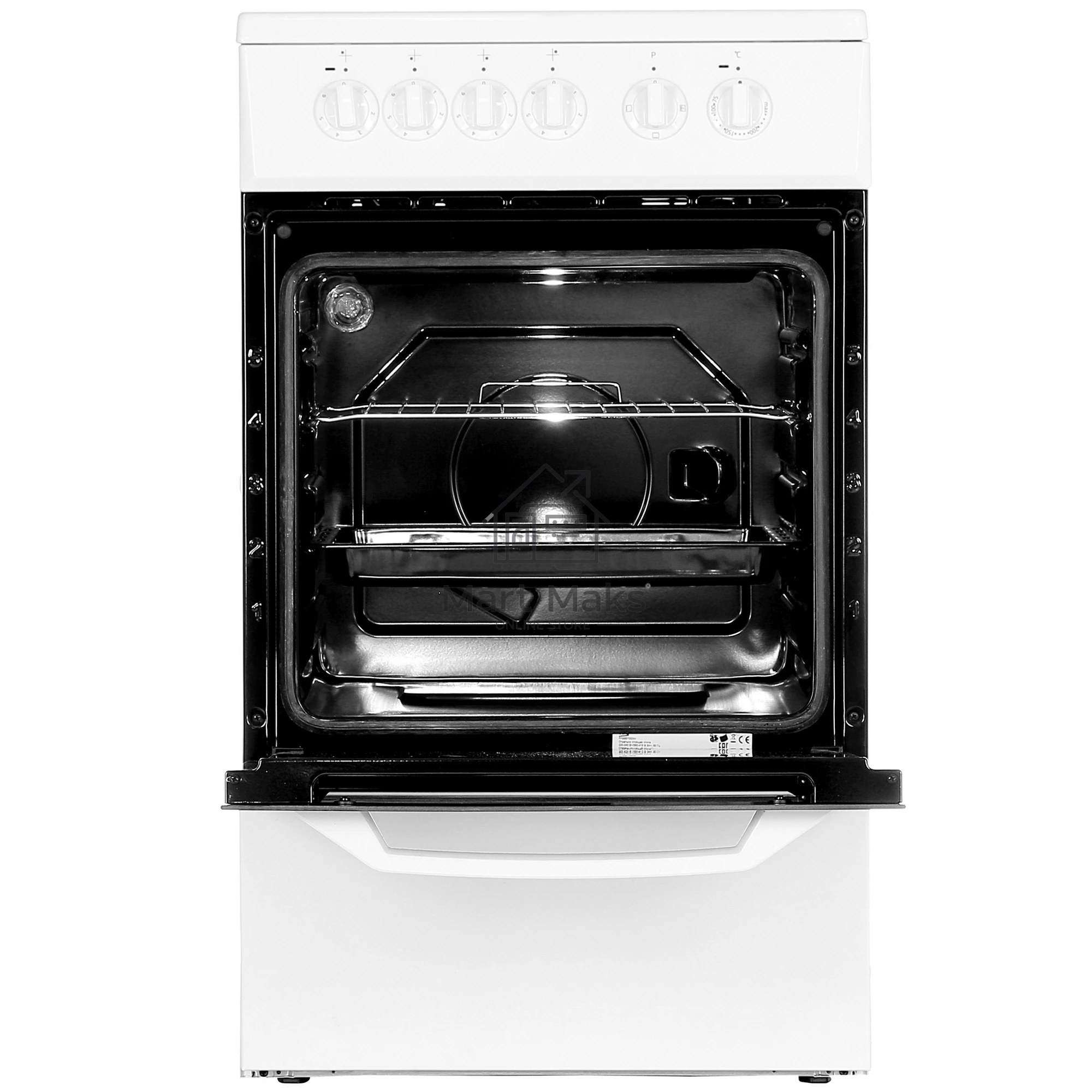 Плита электрическая Beko FFSS57000W белый, конфорок 4 электрических, духовка 60 л, 50 см x 85 см x 60 см