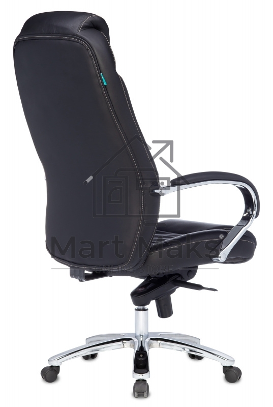 Кресло руководителя Бюрократ T-9923SL/BLACK черный, кожа, крестовина хром