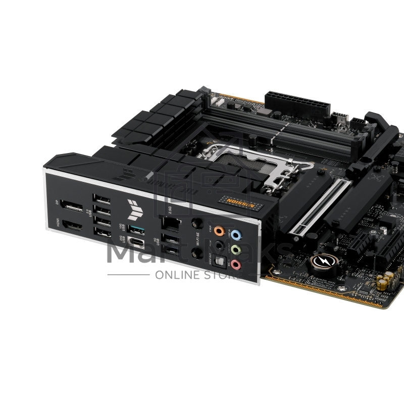 Материнская плата ASUS TUF GAMING B760M-PLUS WIFI II, LGA 1700, Intel B760, 4xDDR5, 4xSATA, 3xM.2, 1xPCIe 5.0 x16, 1xPCIe x4, 1xUSB-A 3.2 Gen 2, 2xUSB-A 3.2 Gen 1, 4xUSB 2.0, 1xUSB-C 3.2 Gen 2x2, 1x2.5Gb LAN, 5x3.5 мм, 7.1, Wi-Fi 6E, Bluetooth 5.3, mATX