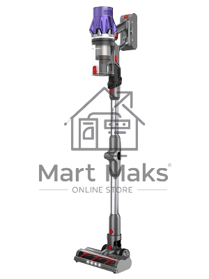 Пылесос вертикальный Redmond VH-1319 серый, питание от аккумулятора, 450 Вт, уборка влажная/сухая, пылесборник 0.6 л (работа от АКБ max 75 мин)