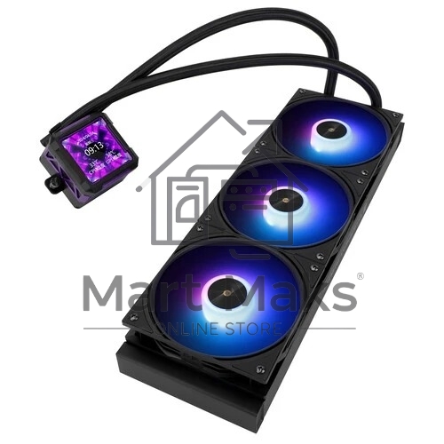Водяное охлаждение для процессора Thermalright Frozen Warframe Pro 360 Black ARGB (360mm, Black, ARGB/ Fans: 3x120mm, 70.84CFM, 29.8dBA, 2000RPM/ Pump height 60mm, 23dBA, 3000RPM, Rad thickness 27mm/ S: 1200, 1700, 1851, 2011, 2066, 115X, AM4, AM5)
