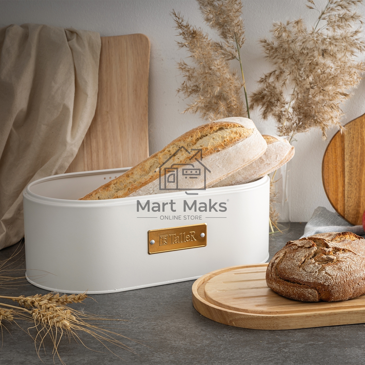 Хлебница TALLER TR-51979 Хюгге с крышкой-разделочной доской