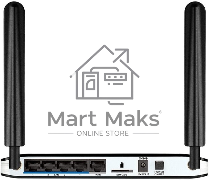 Роутер Wireless N300 LTE Router with 1 USIM/SIM Slot, 1 10/100Base-TX WAN port, 4 10/100Base-TX LAN ports. 802.11b/g/n compatible, 802.11n up to 300Mbps,1 10/100Base-TX WAN port, 4 10/100Base-TX LAN ports, NAT, DHCP server/relay