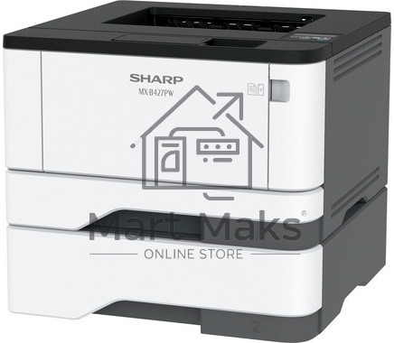 Принтер лазерный Sharp MXB427PWEU, A4, ч/б, печ. до 40 стр мин, 600 x 600 DPI, Ethernet, Wi-Fi, USB