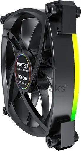 Вентилятор для корпуса Montech AX120 ARGB 120х120x25 черный 4-pin 27дБ (упак.:3шт) (AX120 PWM BLACK 3 IN 1) Ret