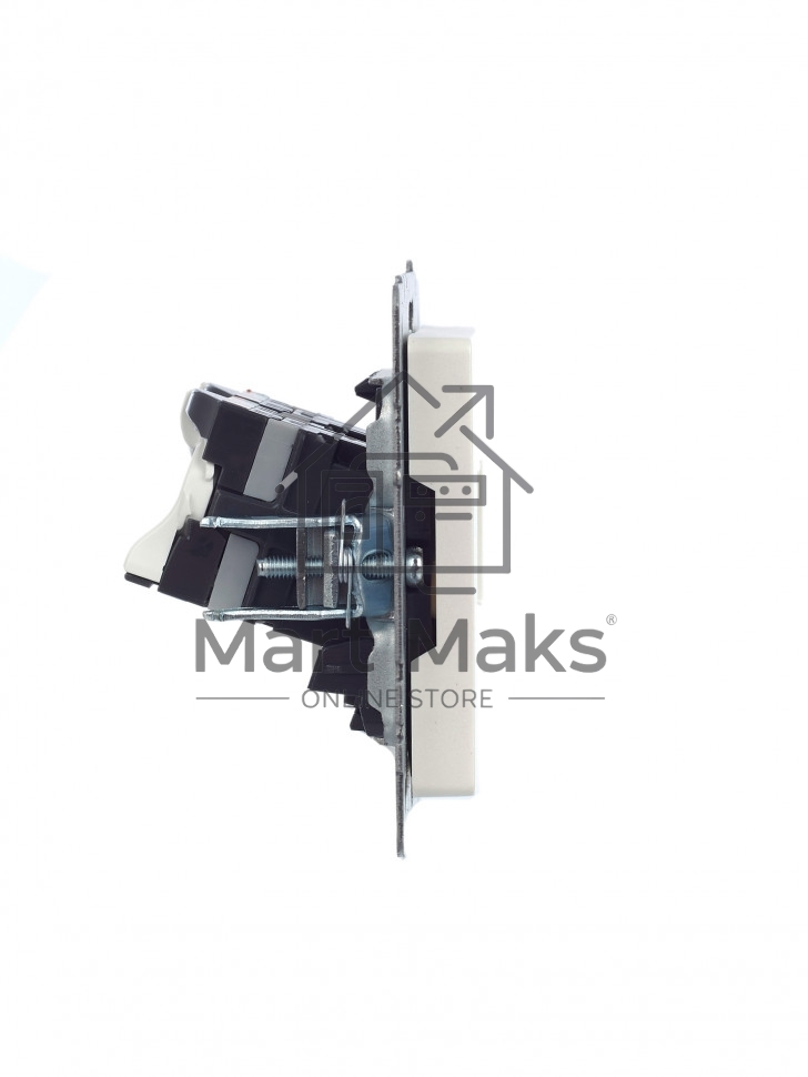 Розетка компьютерная двойная IEK BRITE РК10-2-БрЖ кат.5E RJ45 жемчуг