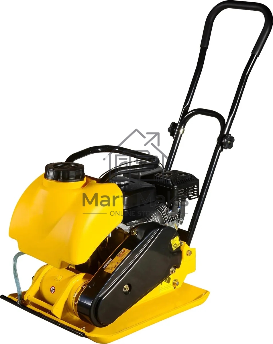 Виброплита бензиновая Huter VP-90W 3.6 л, 4800 Вт, 6.5 л.с, 25 кН, подошва 580x500 мм, 1050 м²/ч