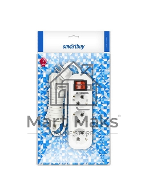 Удлинитель Smartbuy (SBE-16-3-15-ZS) 3 гнз х 15 м (16А/3.5кВт, ПВС 3х1.0)