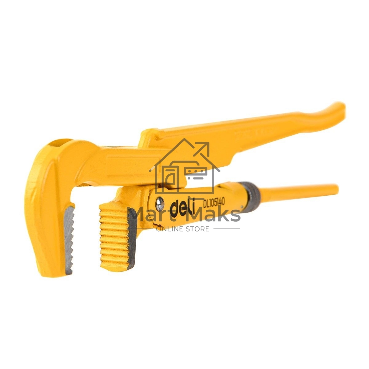 Трубный рычажный ключ №1 с прямыми губками Deli DL105140 315мм, раскрытие губок 0-40мм, сталь Cr-V