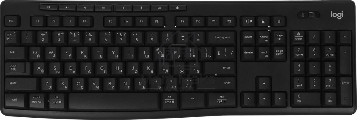 Комплект клавиатура + мышь Logitech MK370 клав:черный мышь:черный/черный USB беспроводная BT Multimedia (920-012082)