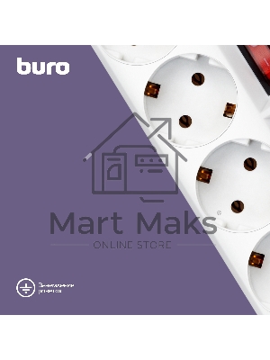 Сетевой фильтр Buro 500SH-3-SW-W 3м (5 розеток) белый (коробка)