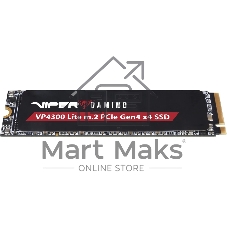 Накопитель SSD Patriot Viper VP4300 Lite, 500Gb, PCIe 4.0 x4, M.2 2280, NVMe, R/W 7000/4000, с радиатором