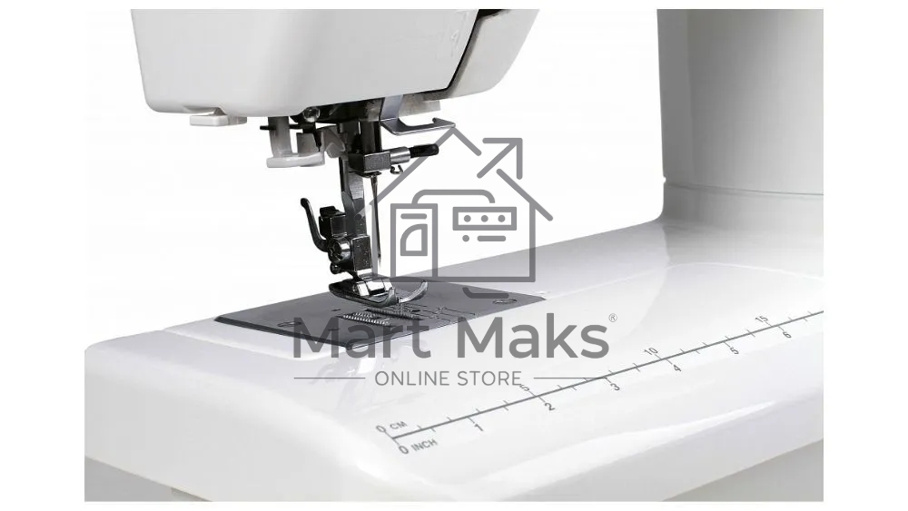 Швейная машина Janome 415 15 операций, вертикальный качающийся челнок, полуавтоматическое выполнение петли, автоматический нитевдеватель, регулировка длины стежка до 4 мм, ширины зигзага до 5 мм, регулятор натяжения верхней нити, рычаг обратного хода, лег