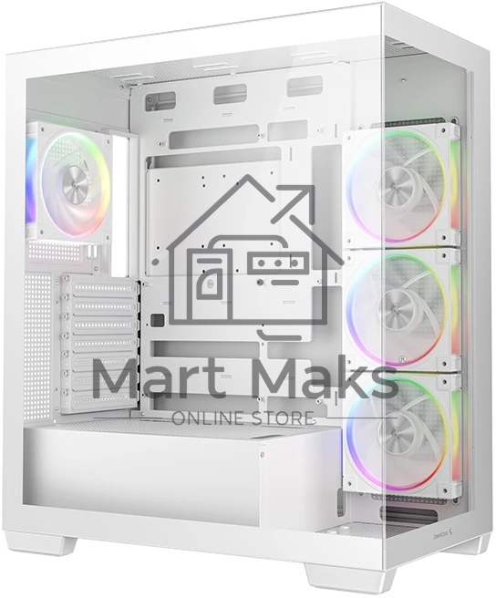 Компьютерный корпус Deepcool CG580 4F V2 WH без БП, боковое окно (панорама), 4x120mm ARGB PWM вентилятора, белый, ATX (R-CG580-WHADA4-G-2)