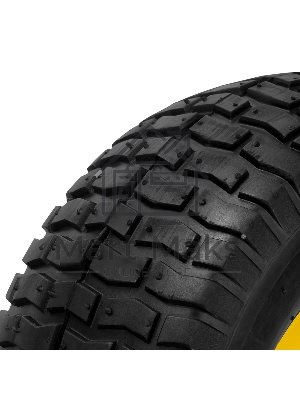 Колесо пневматическое Denzel 15/6.00-6, D 370 мм, подш. внут. диам. 16 мм, длина оси 100 мм