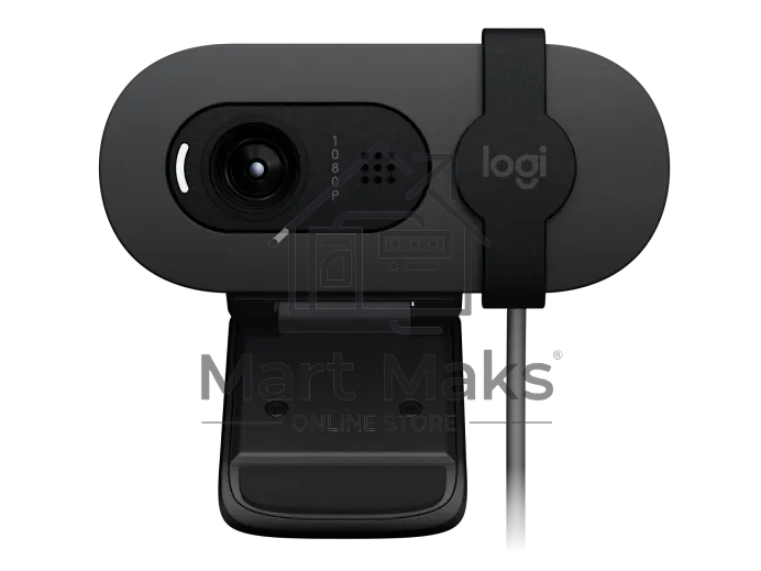 Веб-камера Logitech Webcam Brio 100, 1920x1080, GRAPHITE, защитная шторка, 960-001585