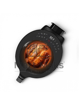 Аэрогриль BQ GR2008 черный, 1500 Вт / Объем 5л / 4 в 1 Гриль, жарка, выпечка, запекание / Технология 3D Air Flow, готовьте до 20% быстрее / Кварцевый нагревательный элемент быстро достигает нужной температуры, минимально расходуя электроэнергию / Скрытый 