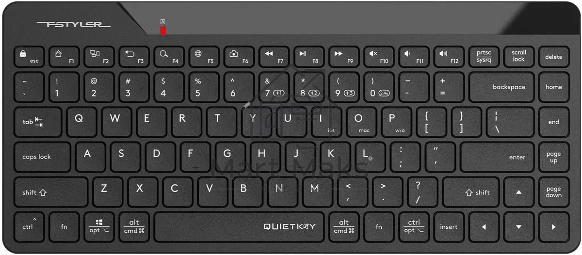 Клавиатура A4Tech Fstyler FBK22 AS беспроводная, USB, Bluetooth/Радиоканал, черный