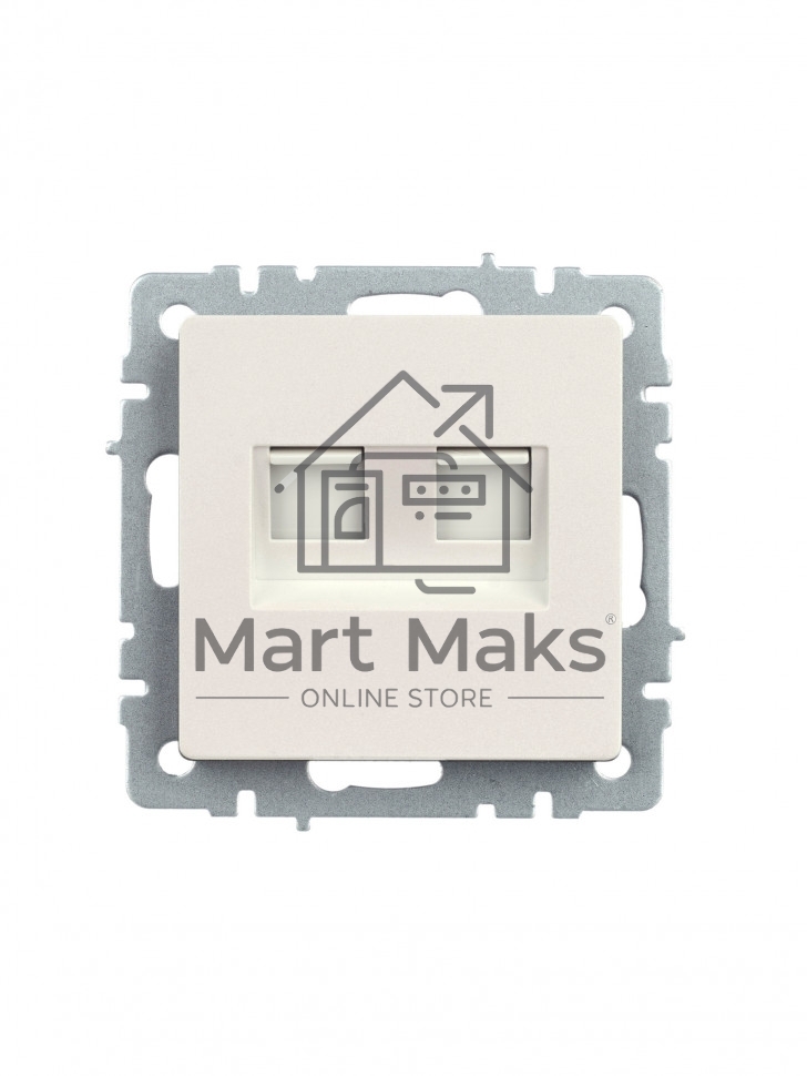 Розетка компьютерная двойная IEK BRITE РК10-2-БрЖ кат.5E RJ45 жемчуг