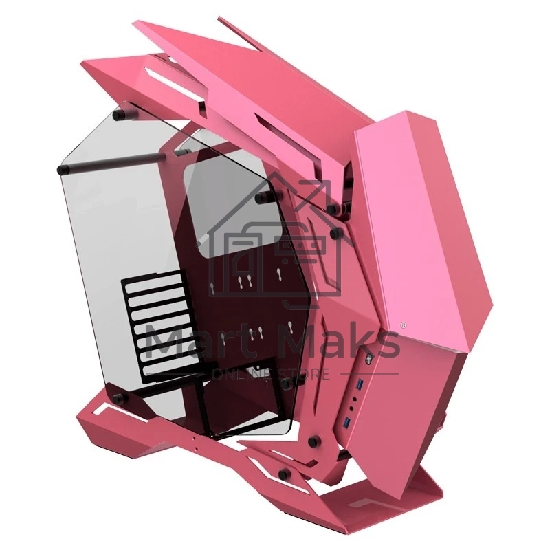 Компьютерный корпус без блока питания JONSBO MOD-3, Full-Tower, TG, no fans, 2xUSB-A 3.0, EATX, ATX, mATX, mITX Pink
