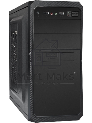 Компьютерный корпус Minitower ExeGate BA-202-UNS450 (mATX, БП UNS450 с вент. 12см, 2*USB, аудио, черный)