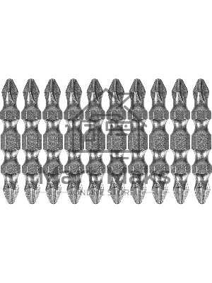 Набор бит Denzel двухстор., PH2-PH2х45 мм, сталь S2, 10 шт.