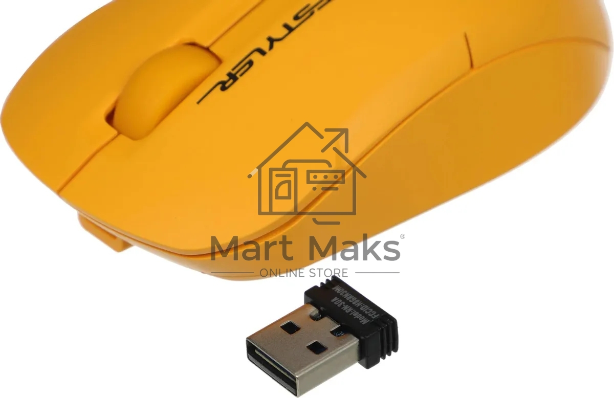 Мышь беспроводная A4Tech Fstyler FG15CS Air2 желтый, 1200 dpi, радиоканал, USB, кнопки - 3