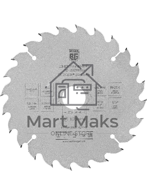 Диск пильный по дереву Berger BG1646 d=190 мм d(посад.)=30 мм (циркулярные пилы) (упак.: 1 шт)