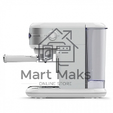 Кофеварка эспрессо BQ CM3001 стальной/белый, исп. кофе - молотый, 1 л, 1450 Вт, 15 Бар.