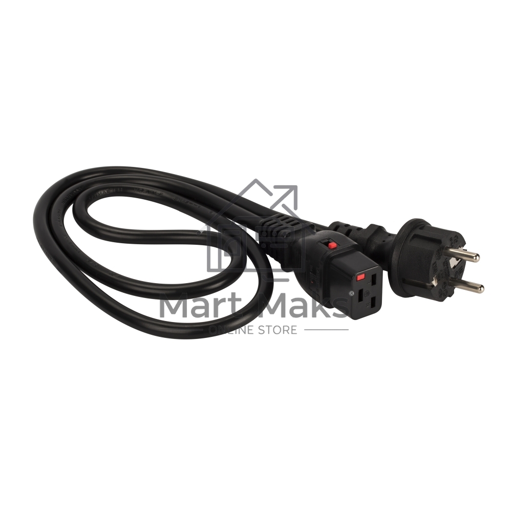 Шнур питания Lanmaster LAN-PP19L/SH-5.0-BK C19-Schuko проводник.:3x1.5мм2 5м 220В 16А черный