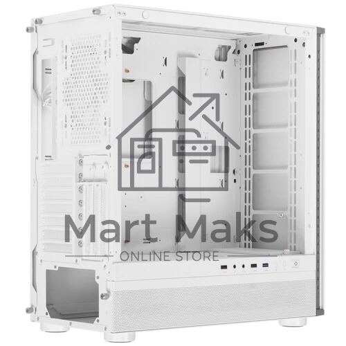 Компьютерный корпус PCCooler IE200 WH, Tempered Glass Full Tower, белый, TG, SPCC, 1x120mm ARGB E-ATX, ATX, mATX, mITX 180/380/220mm 4x2.5
