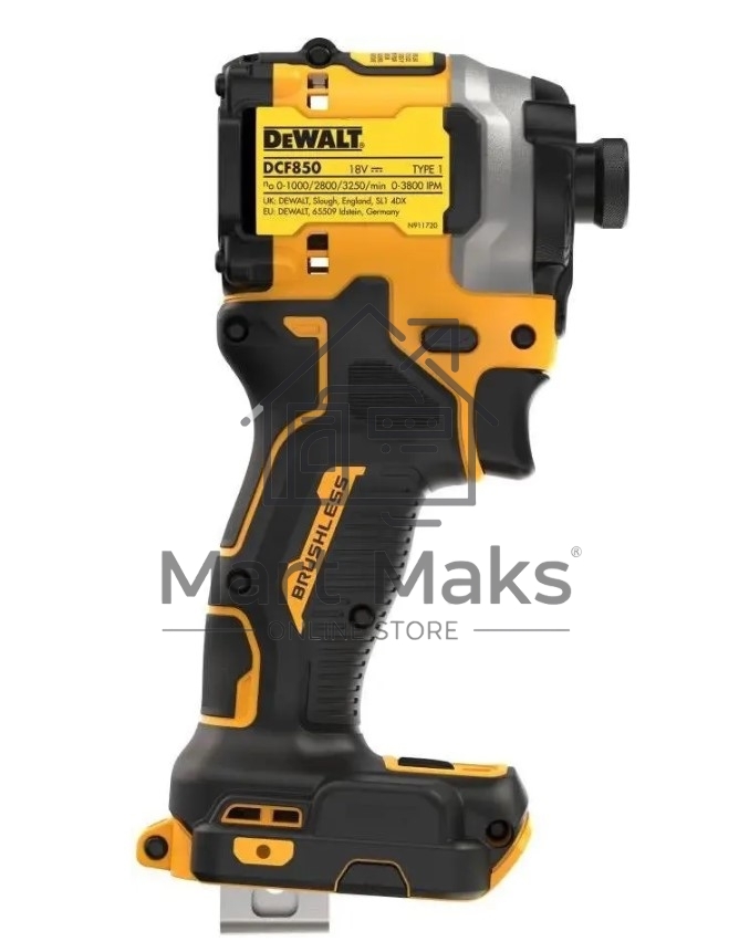 Шуруповерт DeWalt DCF850N-XJ, Аккумуляторная, 18В, Ударный, Без АКБ и ЗУ
