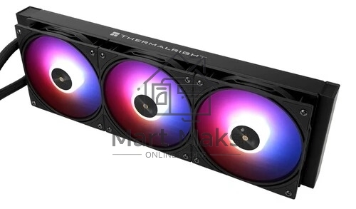 Водяное охлаждение для процессора Thermalright Frozen Warframe Pro 360 Black ARGB (360mm, Black, ARGB/ Fans: 3x120mm, 70.84CFM, 29.8dBA, 2000RPM/ Pump height 60mm, 23dBA, 3000RPM, Rad thickness 27mm/ S: 1200, 1700, 1851, 2011, 2066, 115X, AM4, AM5)