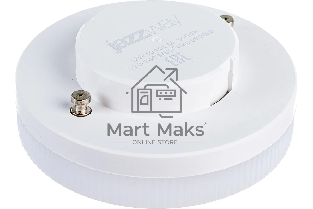 Лампа светодиодная JazzWay PLED-GX53 12Вт таблетка 5000К мат. холод. белый GX53 1040лм 230В