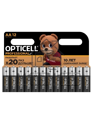 Батарея Opticell Professional LR6 AA (12шт) блистер