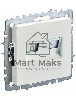 Розетка компьютерная двойная IEK BRITE РК10-2-БрЖ кат.5E RJ45 жемчуг