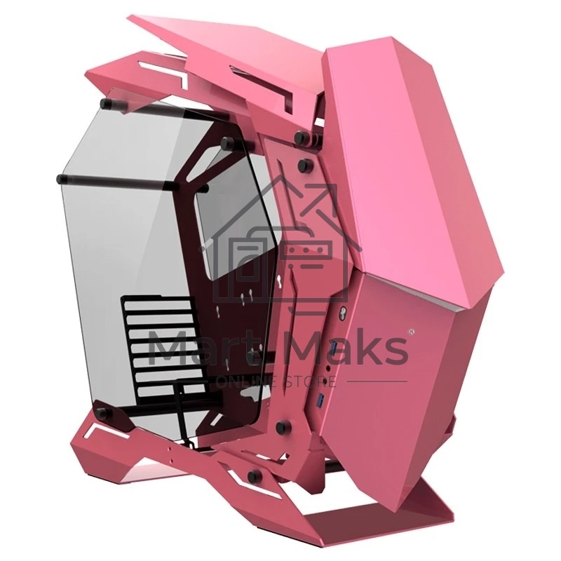 Компьютерный корпус без блока питания JONSBO MOD-3, Full-Tower, TG, no fans, 2xUSB-A 3.0, EATX, ATX, mATX, mITX Pink