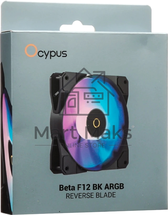 Реверсный вентилятор Fan Ocypus Beta F12 BK ARGB REVERSE BLADE PWM черный