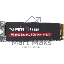 Накопитель SSD Patriot Viper VP4300 Lite, 500Gb, PCIe 4.0 x4, M.2 2280, NVMe, R/W 7000/4000, с радиатором