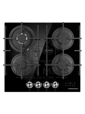 Варочная поверхность Kuppersberg FG 68 B газ, High-Tech, 60 см, автоматический электроподжиг, газ-контроль, форсунки под сжиженый газ, механическое/сенсорное управление, таймер, блокировка панели управления, подсветка панели управления, SABAF конфорки, чу