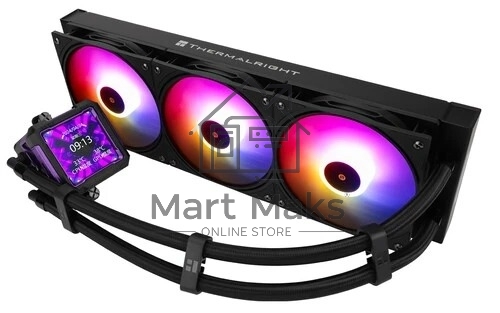 Водяное охлаждение для процессора Thermalright Frozen Warframe Pro 360 Black ARGB (360mm, Black, ARGB/ Fans: 3x120mm, 70.84CFM, 29.8dBA, 2000RPM/ Pump height 60mm, 23dBA, 3000RPM, Rad thickness 27mm/ S: 1200, 1700, 1851, 2011, 2066, 115X, AM4, AM5)