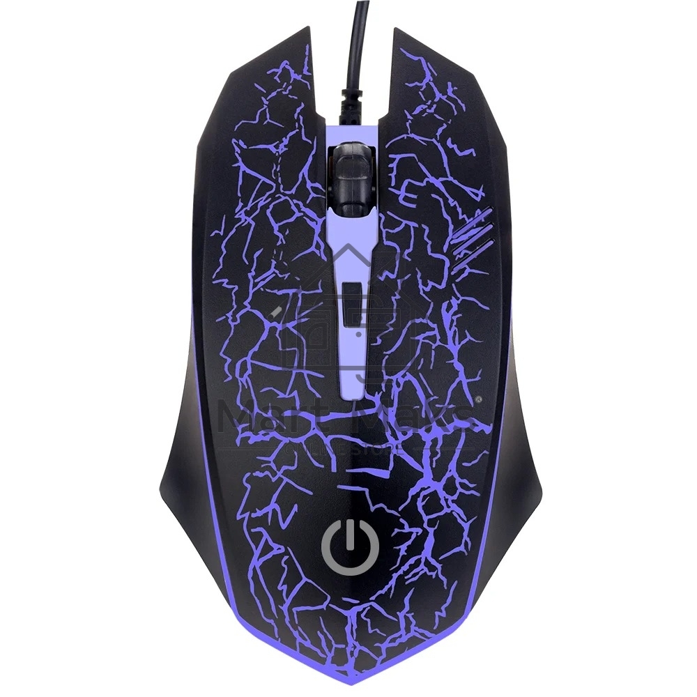 Мышь оптическая Perfeo GRID, 4 кн, USB, черный, GAME DESIGN, 7 цв. подсветка, 800-1600 DPI  PF_A4800