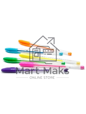 Набор ручек гелевых Silwerhof Create Neon, d=1мм блистер (6шт), 6 цветов