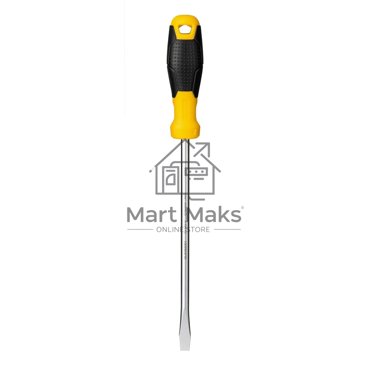 Шлицевая отвертка Deli DL6382001 8х200мм Материал: CR-V. Двухкомпонентная ручка. Хромированная